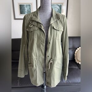 Green Cargo Jacket with Pockets